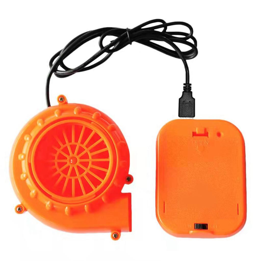 Mini Fan Blower USB Charging Mini Blow Up Blower with Battery Box for Inflatable Game Clothing