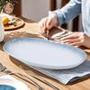 Huaqingge 12.5-inch Underglaze Ceramic Gradient Fish Plate