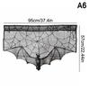 Strašidelný Halloweenský Běhoun na Stůl Černá Krajka Vzor Pavučiny Ubrus Krbová Šála Dekorace Strašidelného Domu Party Dekorace
