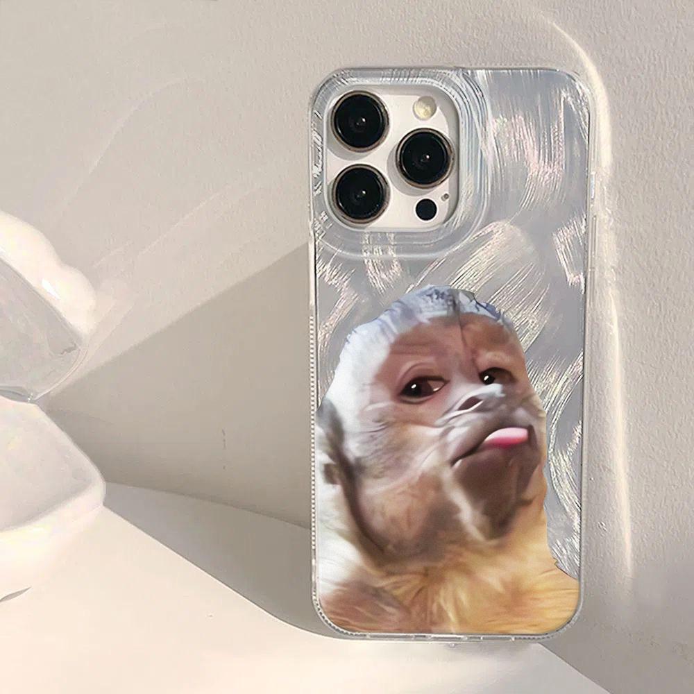 Cute Monkey Phone Case for Samsung Galaxy A56 A55 A36 A35 A26 A25 A15 5G A24 A23 A22 A52 A71 A72 4G Cover