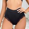 High-Waisted Tummy Control Waist Trainer Butt Lifting Briefs with Hidden Pattern Sexy Lace Trim Super Hot Plus-Size Underwear
