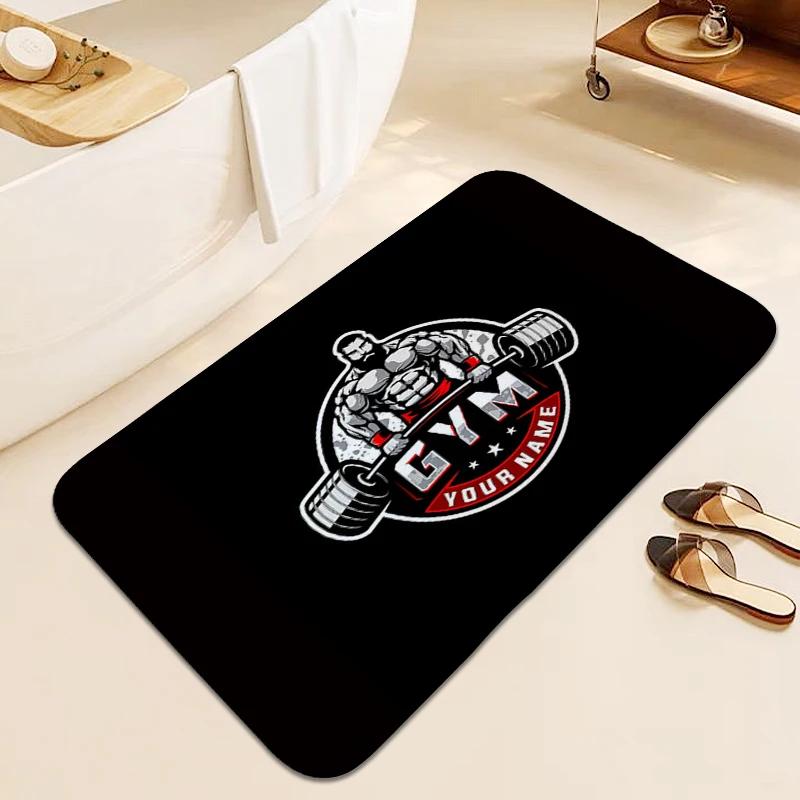 Gym Carpet for Bedroom Floor Mats Front Door Soft Living Room Funny Doormat Bathroom Hallway Sleeping Room Rug Aesthetic