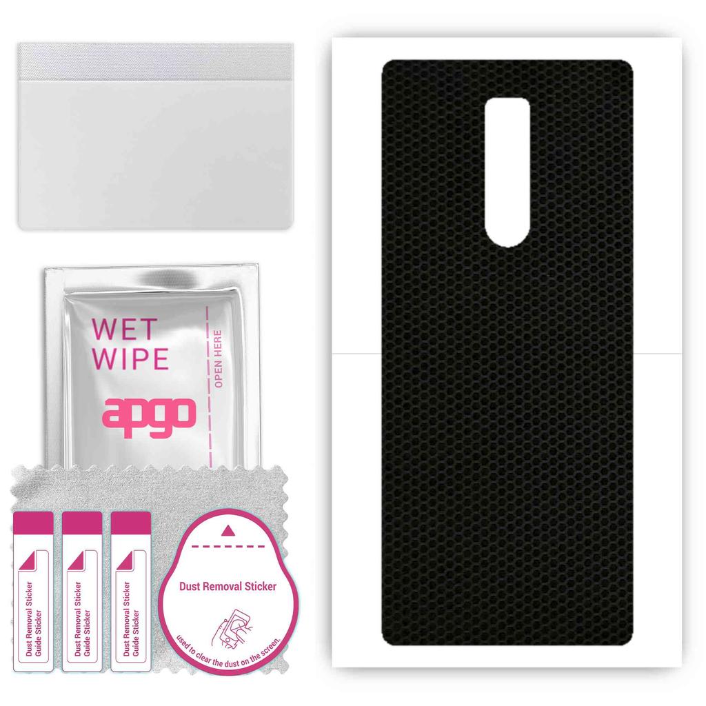 apgo Sticker protector de piele pentru spate compatibil cu Sony Xperia 1, Folie wrap, Folie, Vinil - Model Matrix