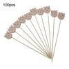 100PCS Disposable Cocktail Picks, Cute Panda Head Decor Bamboo Skewers, Long Food Picks for Sandwiches Burgers Fruits Desserts