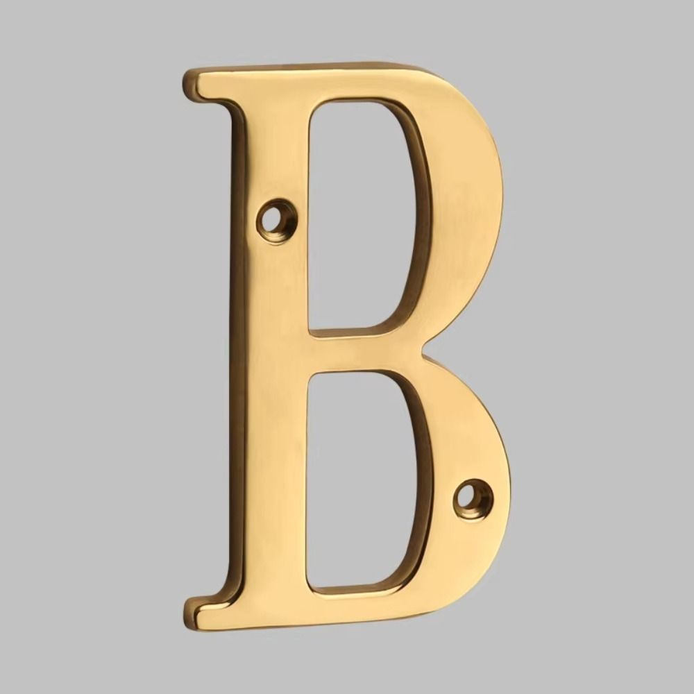 4 Inch Metal Address Sign 10mm Size Outdoor House Number Address Sign Brass House Number  Mailbox