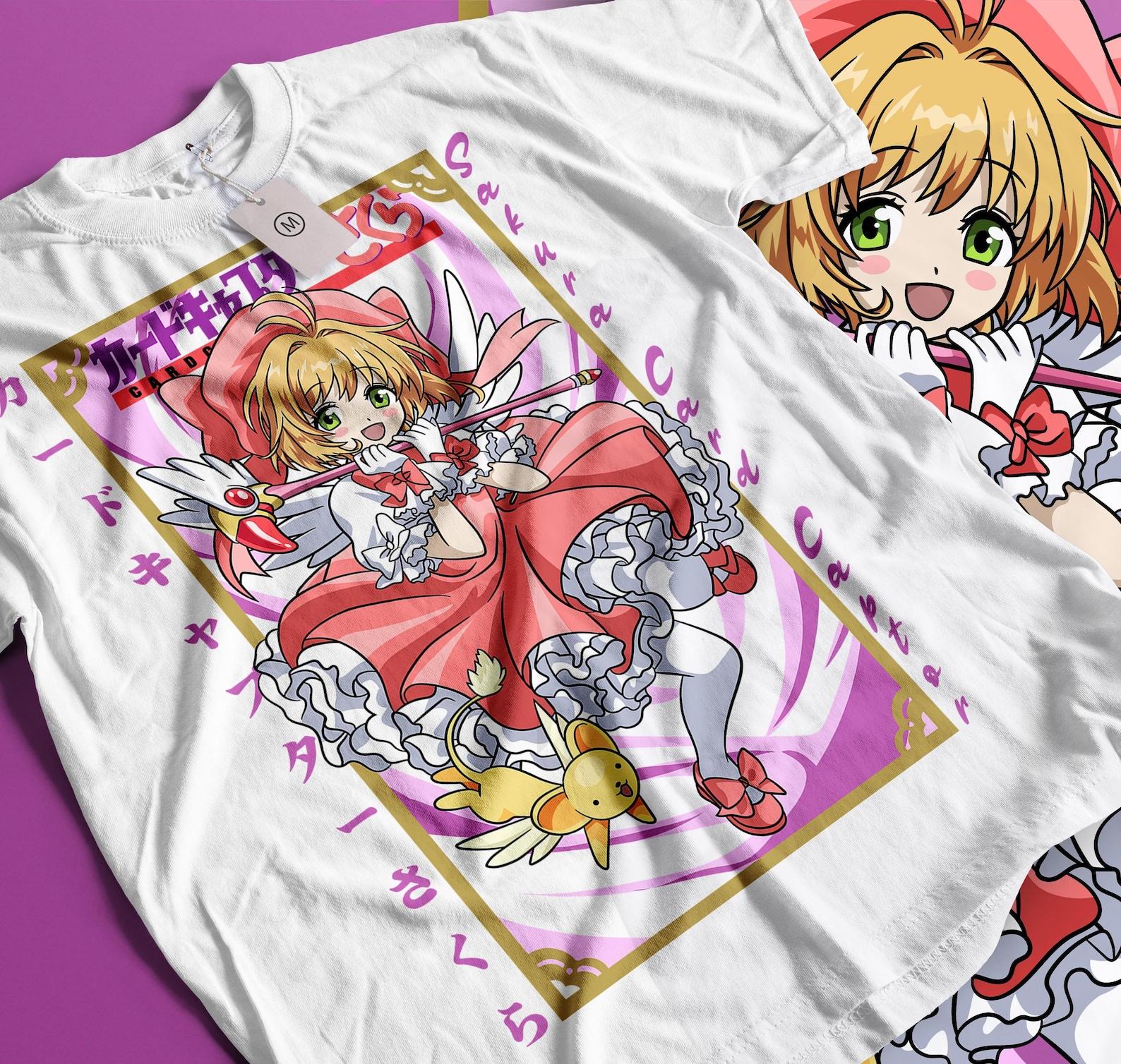 UNISEX - Kero Pudding Cups T-Shirt, Cardcaptor Sakura Kinomoto Kero Cerberus 90s Anime Aesthetic Vaporwave Fairy Kei Jersey Short Sleeve Tee 3XL