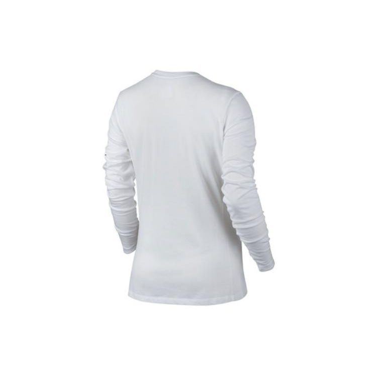 Nike Dry Elite Basketball Long-Sleeve Crew Neck T-Shirt With Solid Color Logo Women Tops White 842740-100