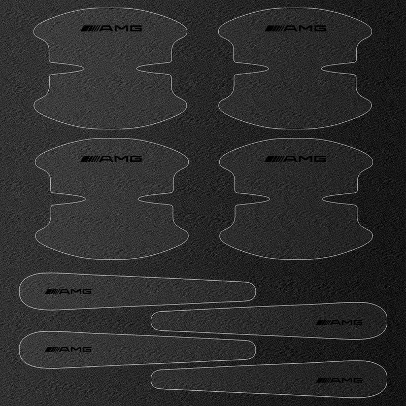 8Pcs Transparent Car Door Handle Bowl Anti Scratch Protective Sticker For Mercedes Benz AMG GLE GLS GLC CLA GLB ML C500 C200 C300 W204 W206 W205 W203