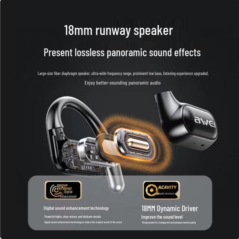 AWEI T93 Open-Ear Bluetooth Headset