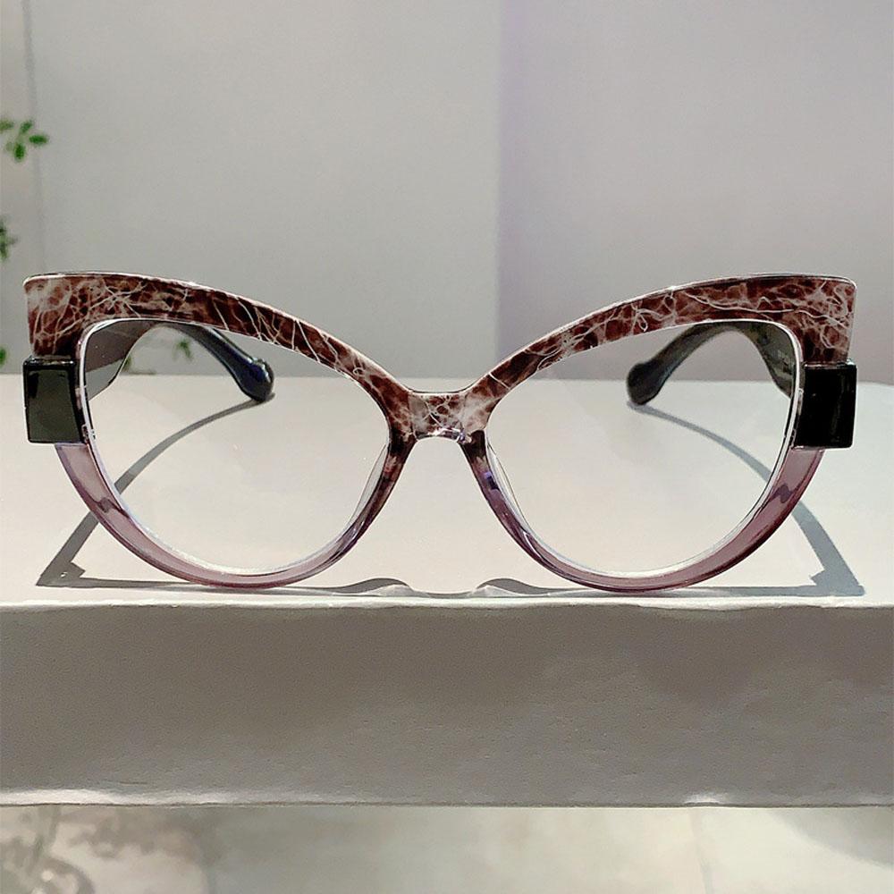 2026 Retro Cat Eye Glasses Frames Women Vintage Big Frame Computer Optical Eyeglasses Clear Lens Fashion Lady Spectacles