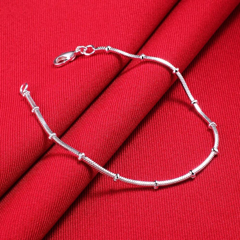 925 Silver Twisted Rope Bracelet 4MM Unisex Chain Fashion Jewelry for Women Men High Quality Durable