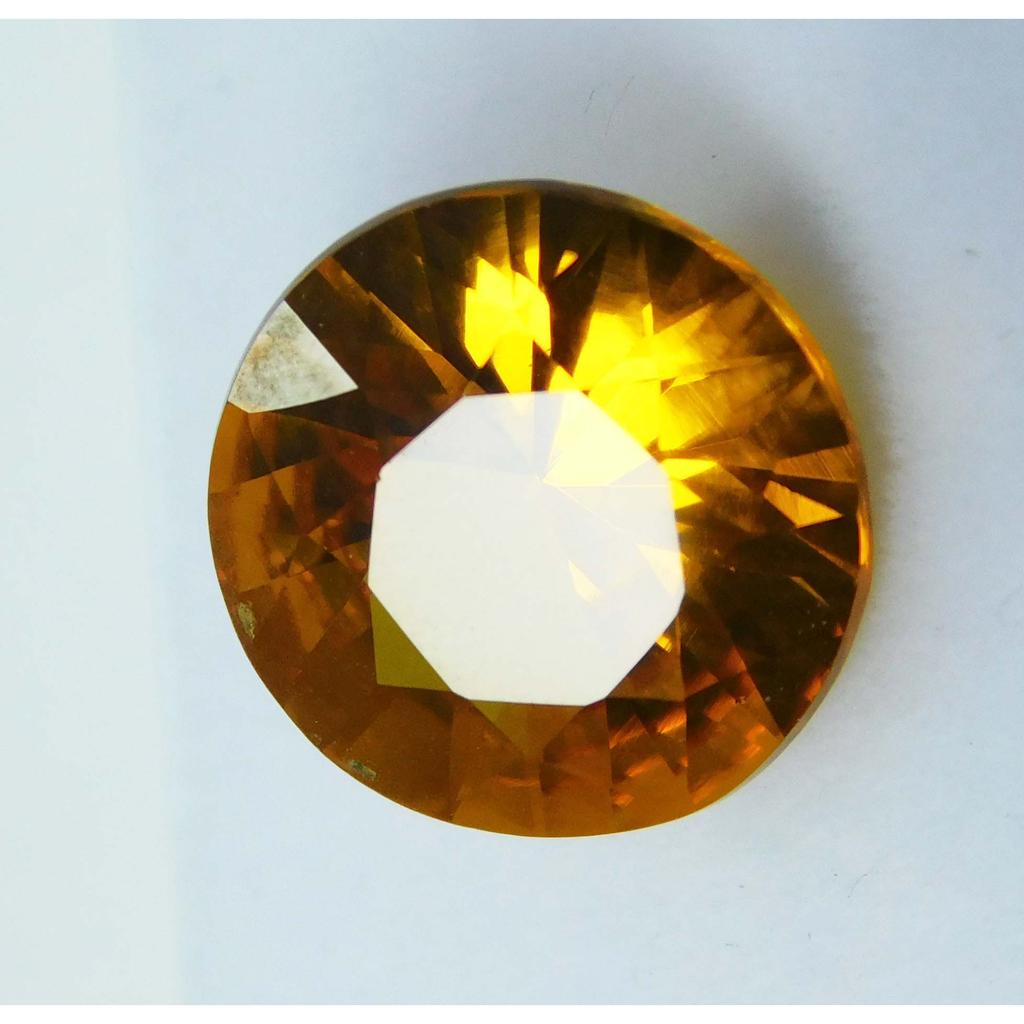 5.6 Ct Natural Orange Sapphire Round Shape Certified Rare Loose Gemstones