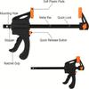 4/6/8/10 Inch Bar Clamps for Woodworking, Quick Grip Clamps Trigger Clamp One Handed Ratchet Clamp, Mini Small Bar Clamp for Craft