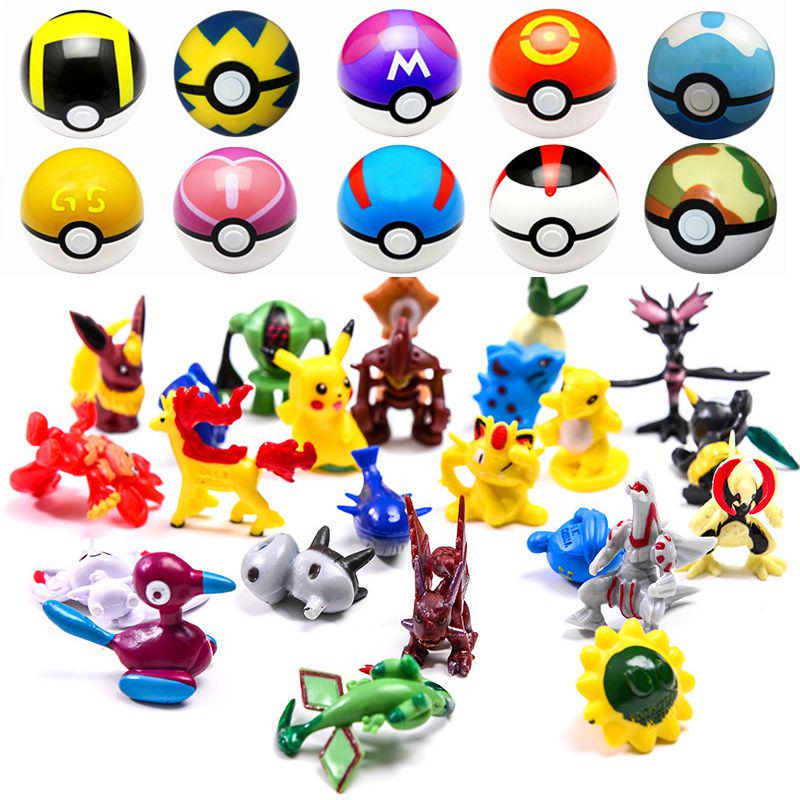 Premium Quality Pokemon Pokeball 7cm Toy Ball With Pikachu Monster Figures Gift