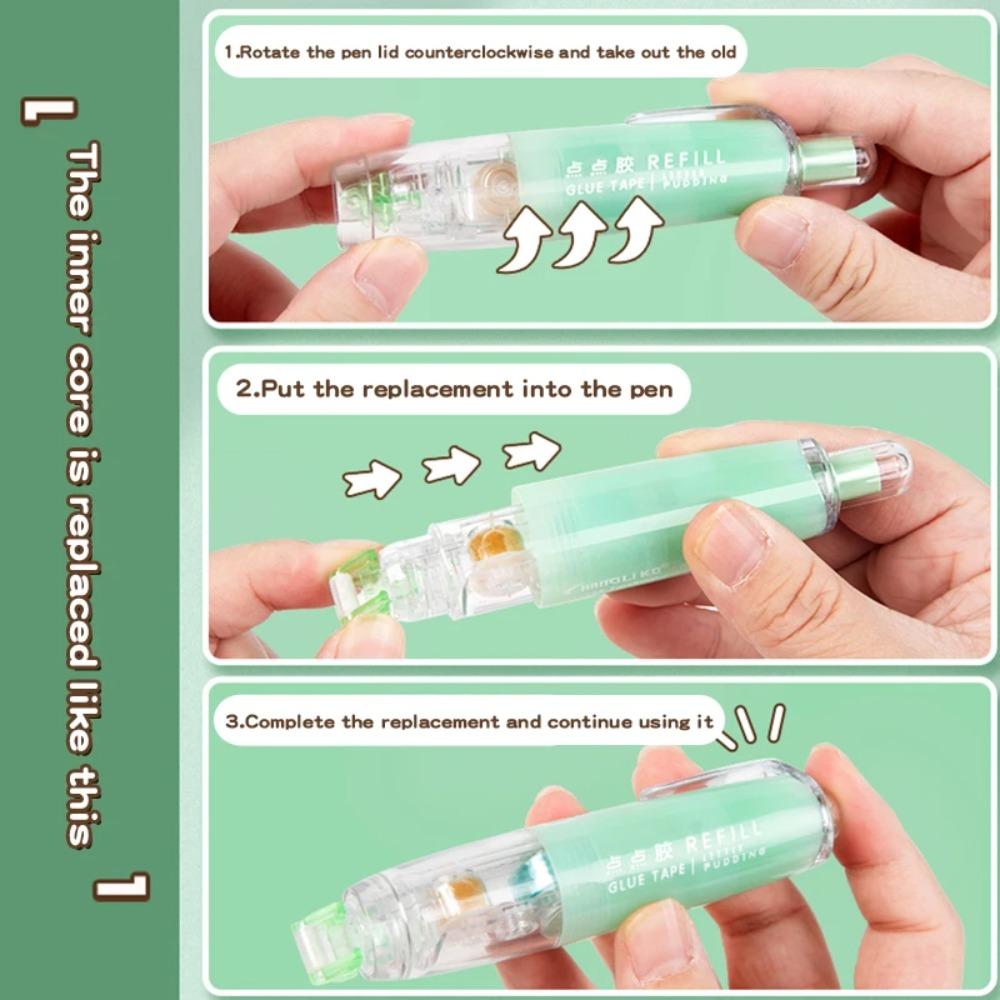 High Viscosity Correction Tape Glue Tape Large Capacity Press-On Dot Glue Office Ledger Supplies