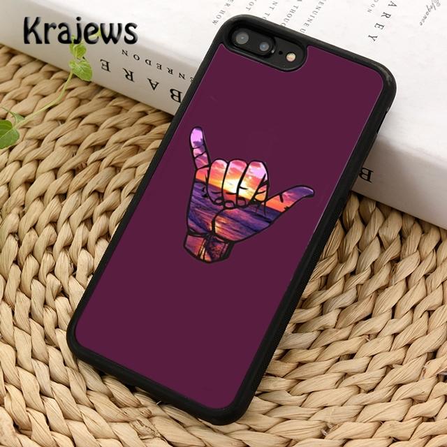 Krajews Surfer Surf Hang Loose Shaka Phone Case Cover For iPhone 17 Air 16 15 14 plus 11 12 13 pro max coque Fundas