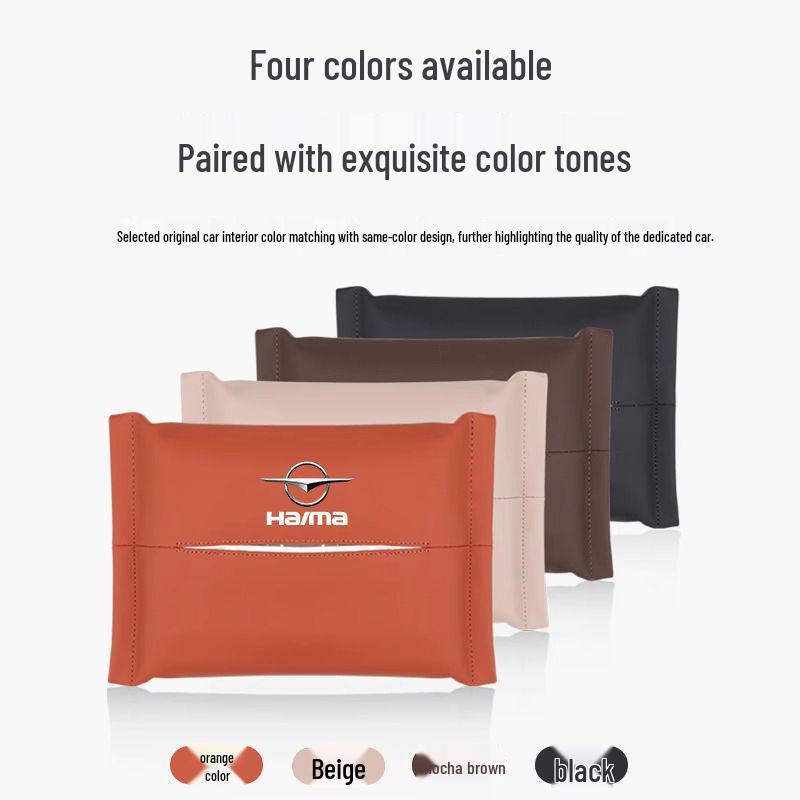 Haima Car Tissue Box Bag - Leather Headrest Pull-Out for 7X, 8SM, 3S, 5 Familia, Xing Models