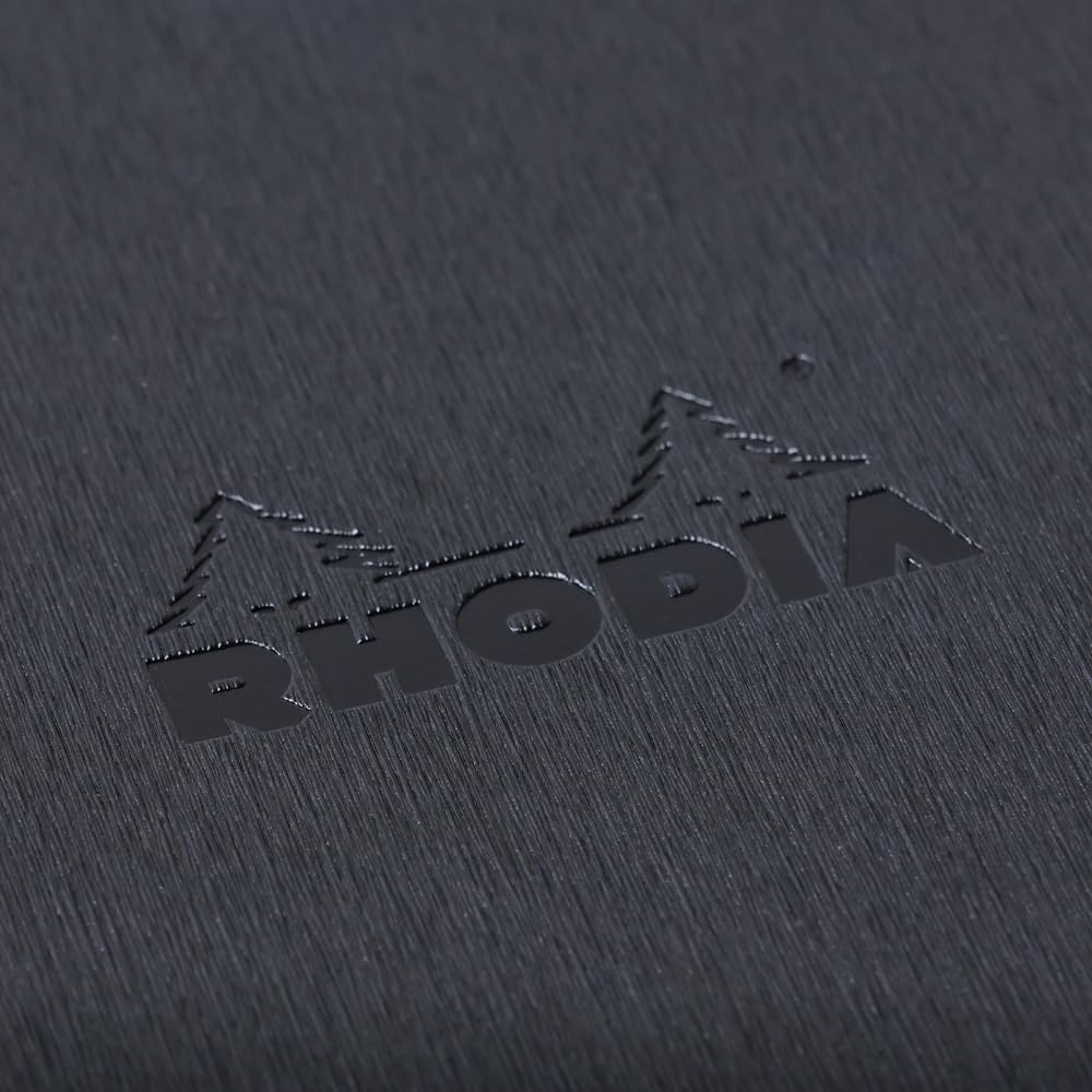 Rhodia Metallic PU Leder Kugelschreiber und Script Black Block Rhodia 11 A7 Schwarz 80 5mm RHODIA cfmtpu11setbk Set, (Enthält Nein. Notizblock, Blätter,