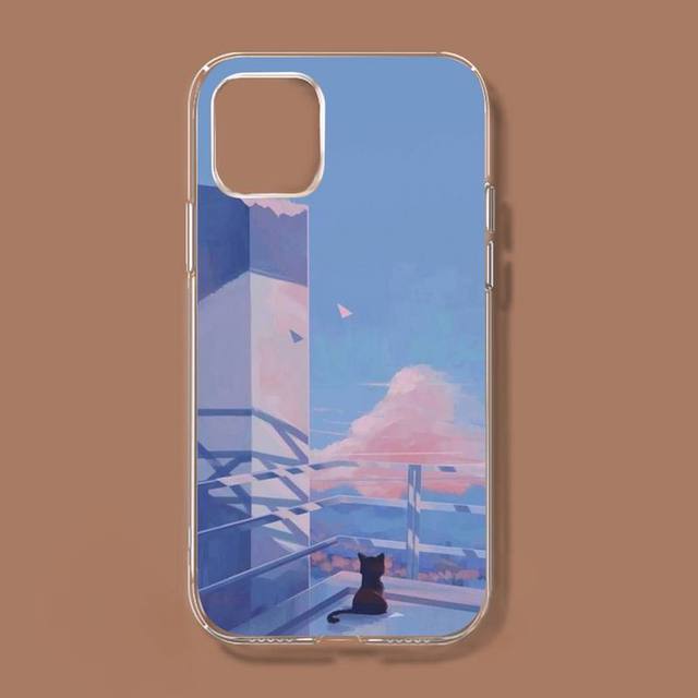 

Чехол для телефона с милыми японскими кошками в стиле ретро для Iphone 11 12 13 Mini Pro Xs Max 8 7 6 6s Plus X 5S Se 2020 Xr For iphone 11