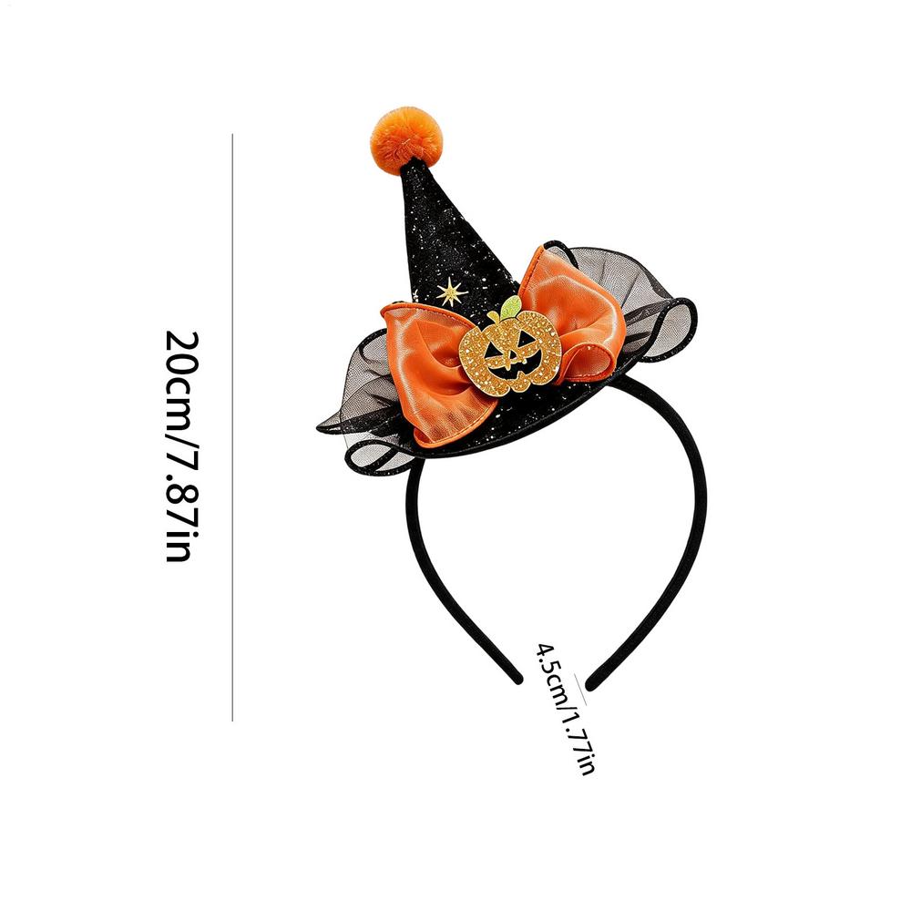 Halloween Spider Web Witch Hat Pumpkin Ghost Festival Skull Headband Holiday Party Atmosphere Props Tiara Hair Accessories