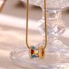 Vintage Enamel Necklace For Women Gold Color Flower Stone Charm Bee Sun Pendant Drip Oil Collier Femme Aesthetic Jewelry Gifts