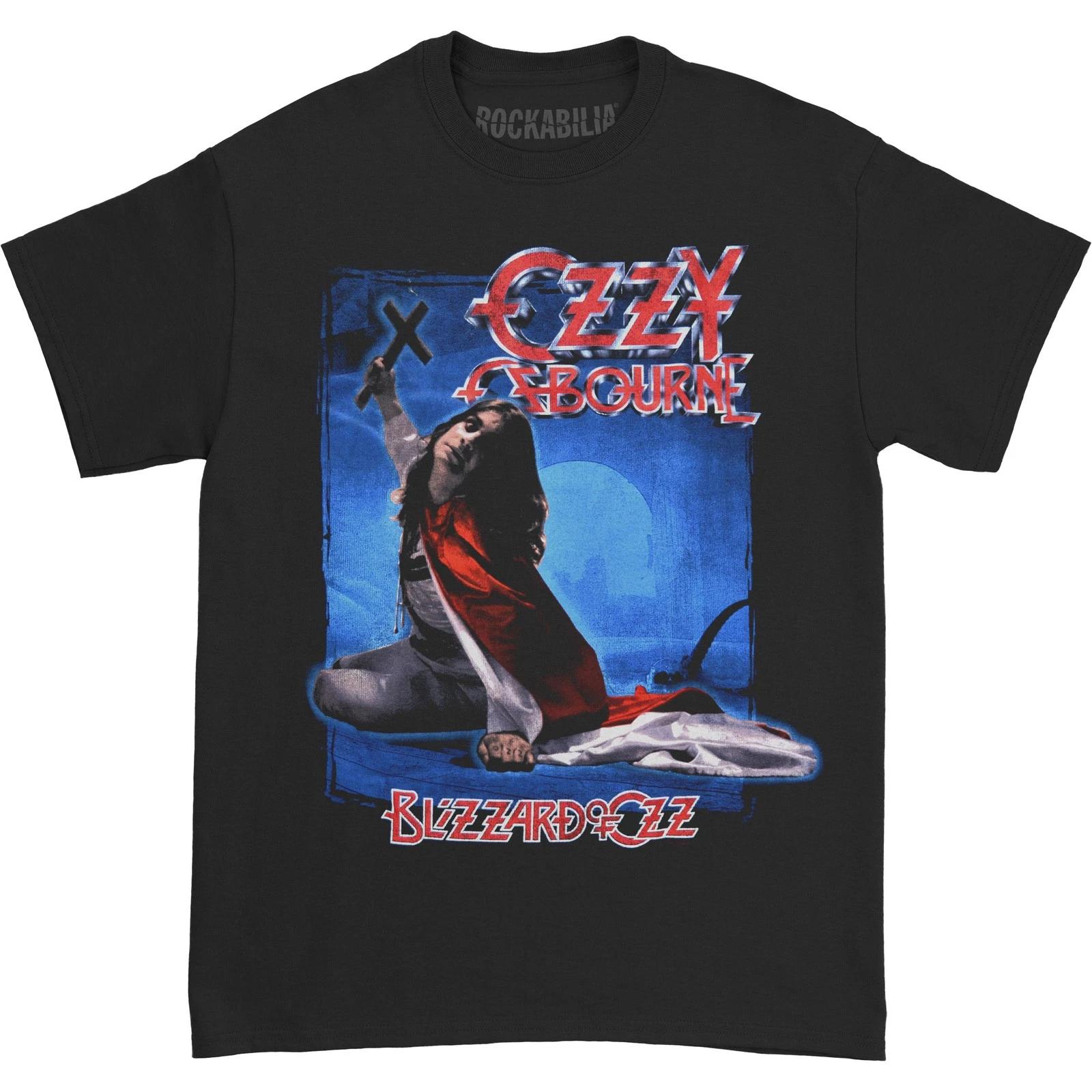 Men s Ozzy Osbourne Blizzard of Ozz Track list (Back Print) Slim Fit T-shirt L