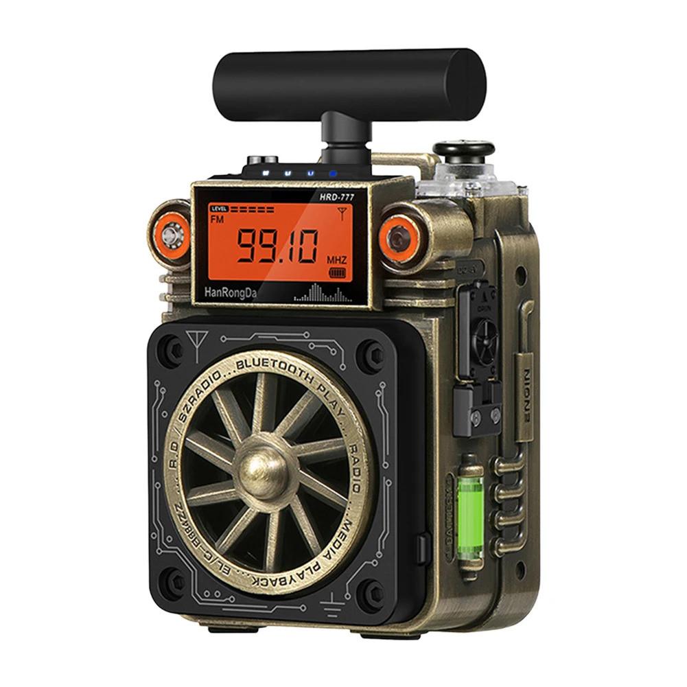 HRD-777 Radio Full-Band Radio Multifunctional Gyro Design Radio with BT Speaker Portable AM FM Radio Emergency Survival Radio