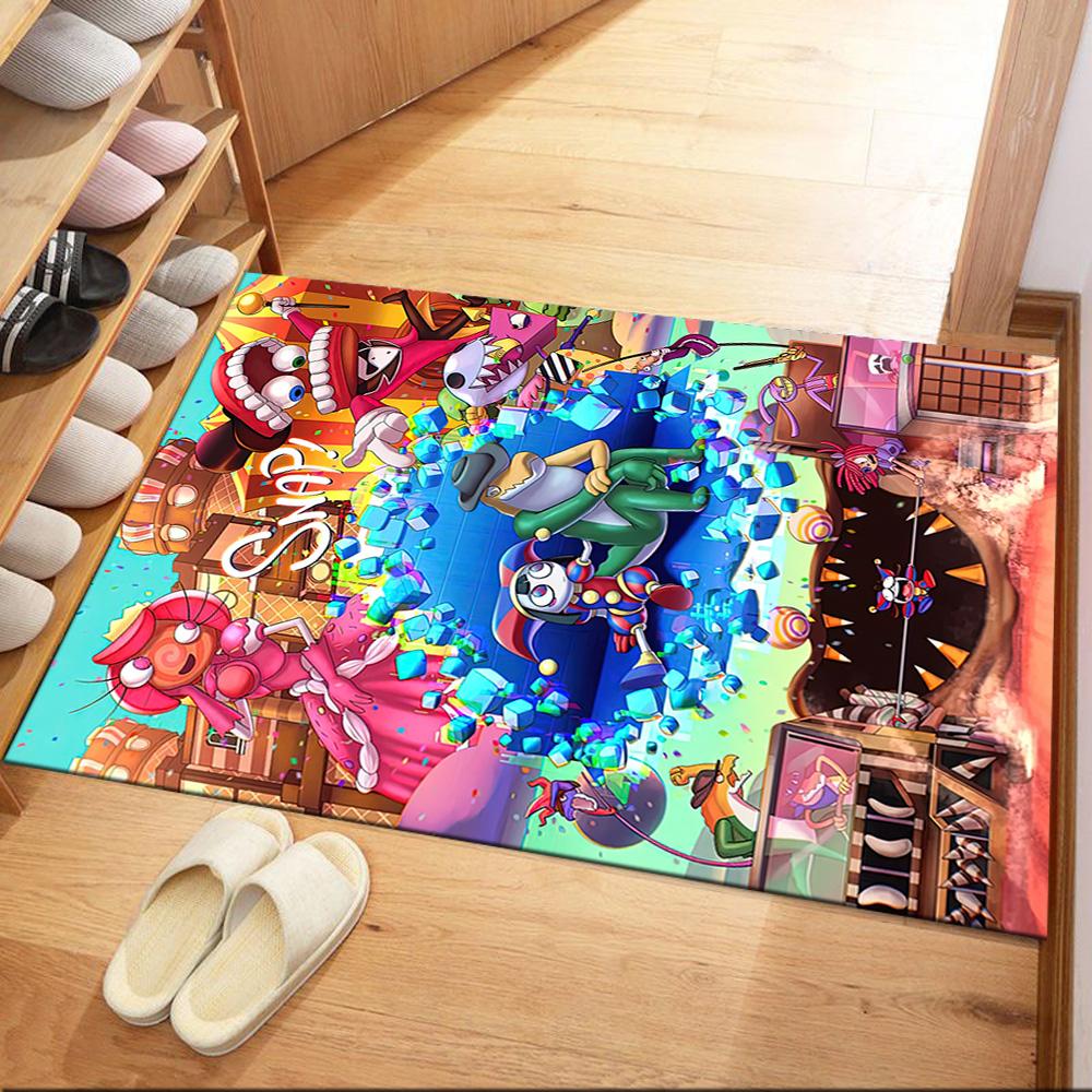 The Amazing Digital Circus Game Square Rugs Are a Great Choice for Living Rooms, Bedrooms, Home Décor, and As Gifts.