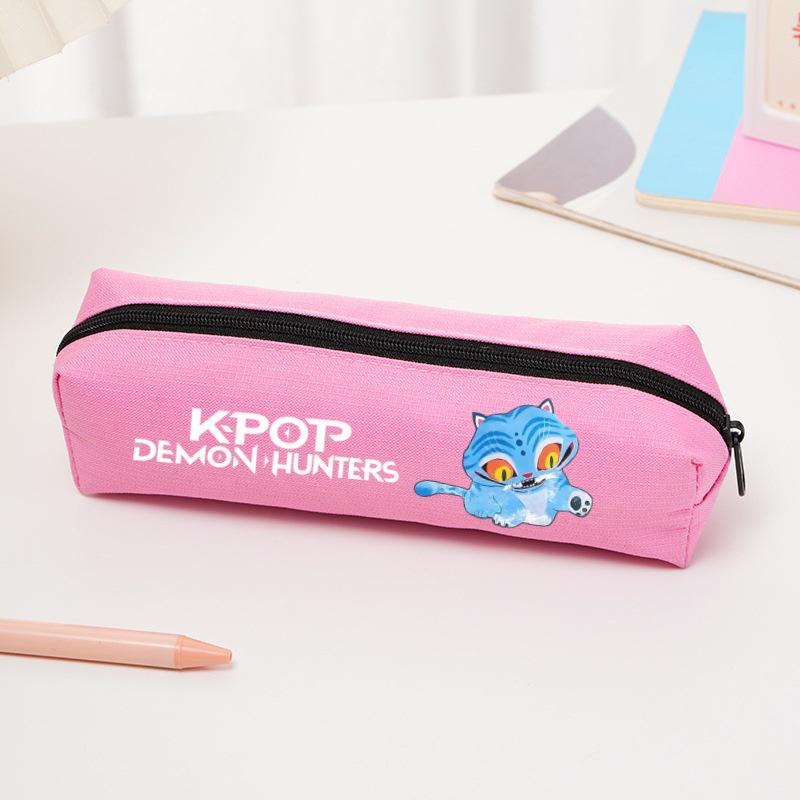 K-pop Demon Hunter Girl Group Cartoon Pencil Case - Oxford Cloth Stationery Bag for Primary Students