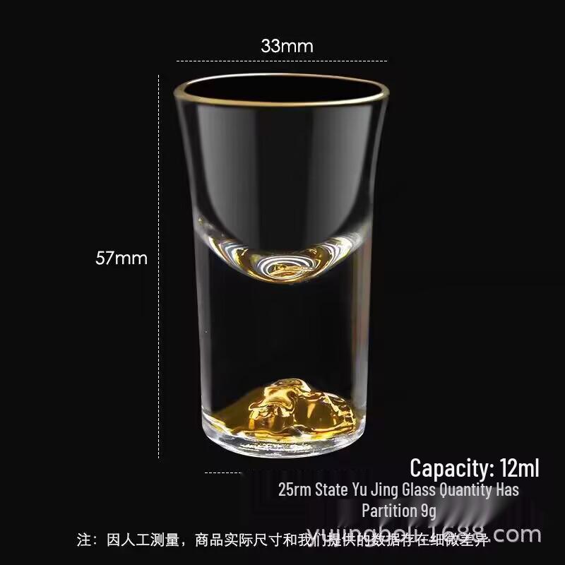 Transparent Glass Baijiu Cup - Straight Tube Design for Bars and Gifts
