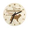 Kromfohrländer, Kromi - Clock with Dog, Wooden Clock with Engraving, Personalised Clock by