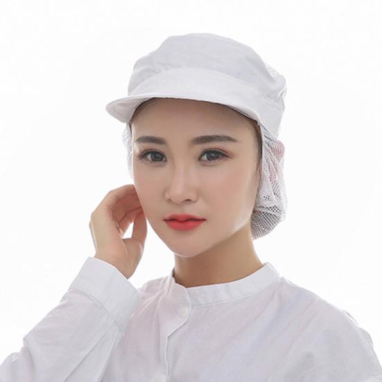 Cappello da Chef Tinta Unita Cotone Traspirante Rete Catering Cameriere Cappello da Cucina per Cucinare