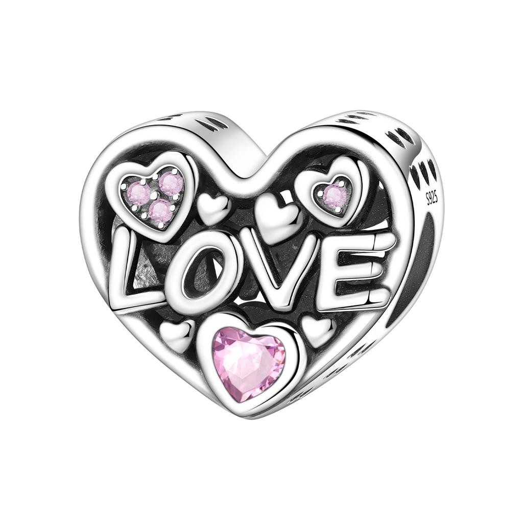 NEW 925 Silver Charm Beads Fit Original Bangle DIY Star Moon Sun Cross Heart Designs Perfect Party Gift