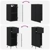 3 Piece Bathroom Cabinet System BREDA Black Wood Material