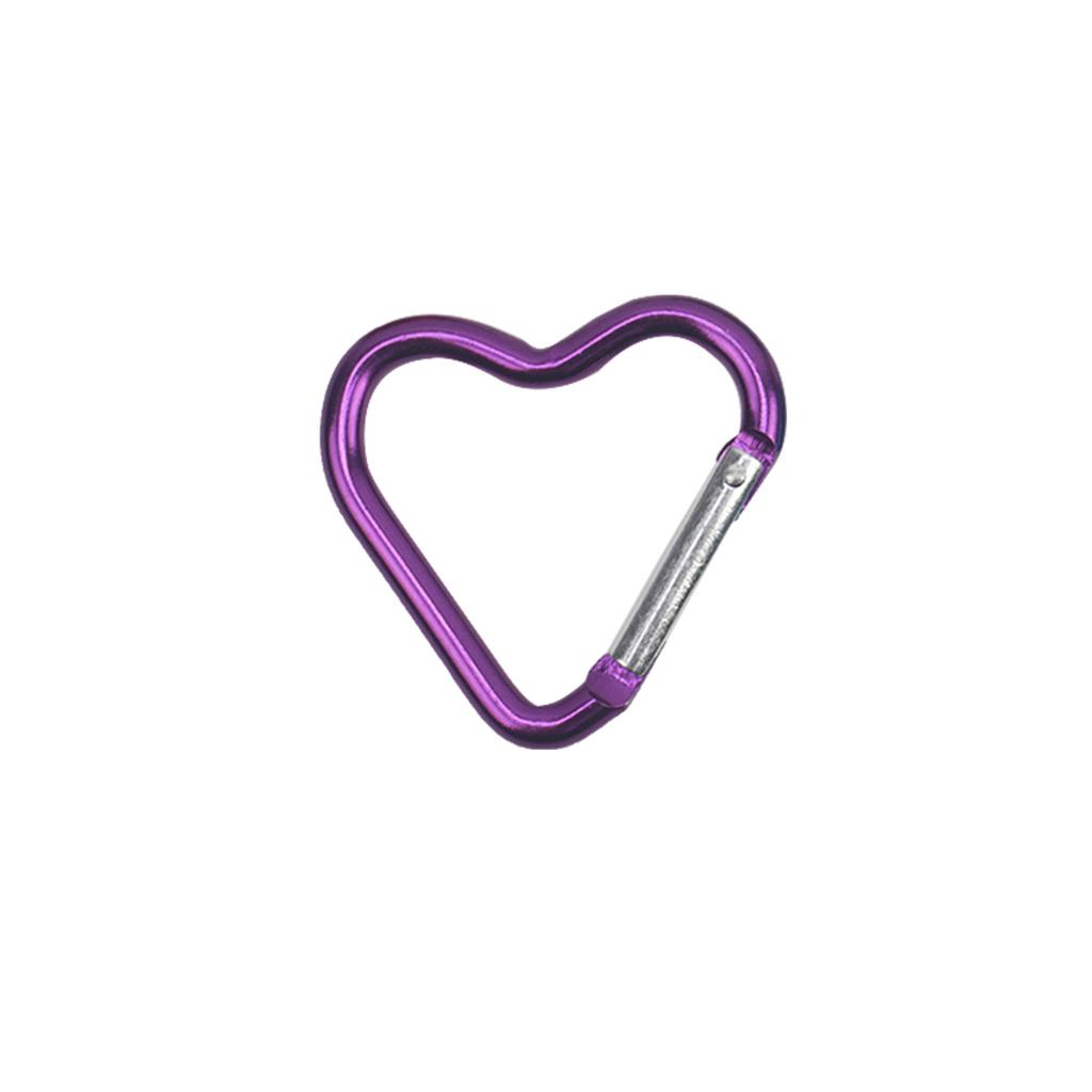 10 Piezas Mosquetón de Aluminio en Forma de Corazón Clip Llavero Gancho para Llavero para Exterior Hebilla Colgante para Botella de Agua Accesorios para Kit de Viaje