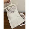 Lace Bandeau Camisole with Chest Pads - Slimming Versatile Layer Top for Women
