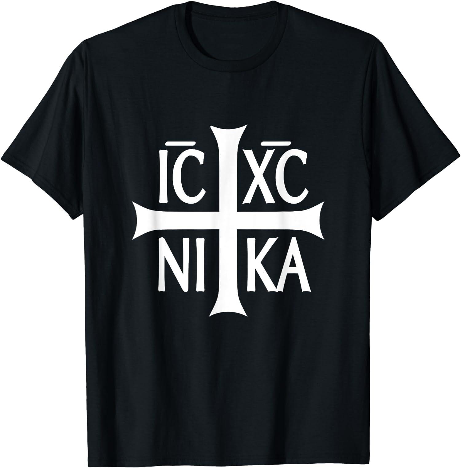 NEW LIMITED Cross Eastern Christian Greek IC XC NIKA T-Shirt XXXXL