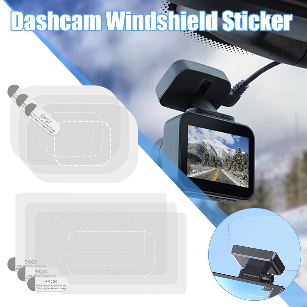 Dash Cam Windshield Sticker Static Sticker for Dash Cam 6pcs Weatherproof Windshield Camera Film