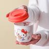 Ceramic 300Ml Coffee Mug With Silicone Lid Cute Kitty My Melody Milk Cup Cute Kawaii Gift For Women Girls Home Office Couple
