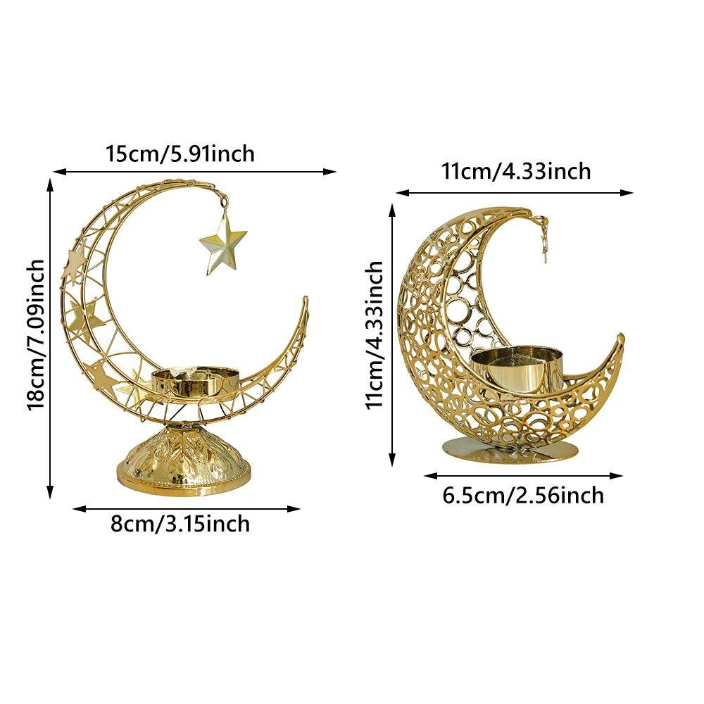 Eid Al-Fitr Metal Incense Burner Gold Silver Black Tea Light Cup Stand  Ramadan Decoration