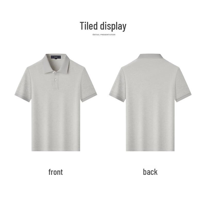 FIRS Men's Retro Color Yarn Business Casual Short Sleeve Polo Shirt
