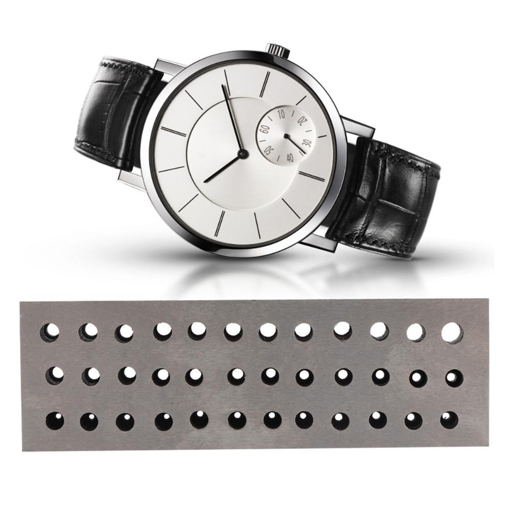 Metal Plate Punching Plate 36 Holes Watch Repairing Tool Precision Drilling Plate  Clock Repair