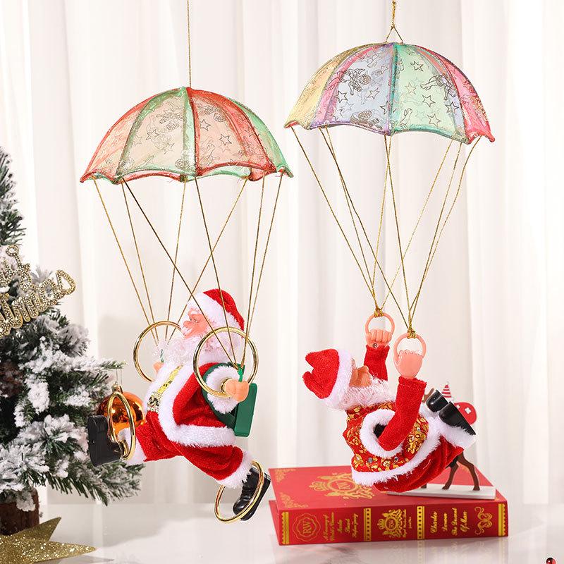 Electric Dancing Parachute Santa Claus Ceiling Decoration