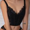 TERMEZY Sexy Spitzen-BH für Frauen, drahtfreie Weste, Unterwäsche, süße weibliche Hochzeits-Bralette, französische Korsett-BHs, Stickerei-Dessous