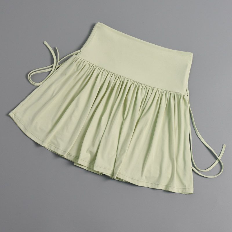 

Yoga Fitness Tennis Fashion Female Slimming Shorts Drawstring Green XL