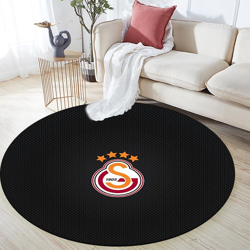Galatasaray SK3 Round Area Rug,Carpet Rug for Living Room Bedroom Sofa Playroom Decor,Non-slip Floor Mat
