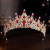 Bride Crown Wedding Dress  Party Crown Birthday Performance Carnival  Crystal Hair Accessory
