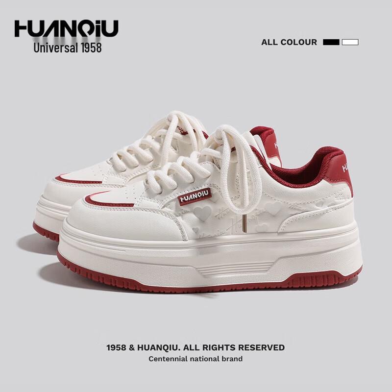 HUANQIU XHQ-Y001 Women s Classic Low-Top Skate Shoes 38