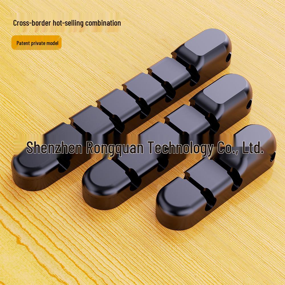 Self-Adhesive Silicone Cable Organizer and Desktop Wire Management Holder