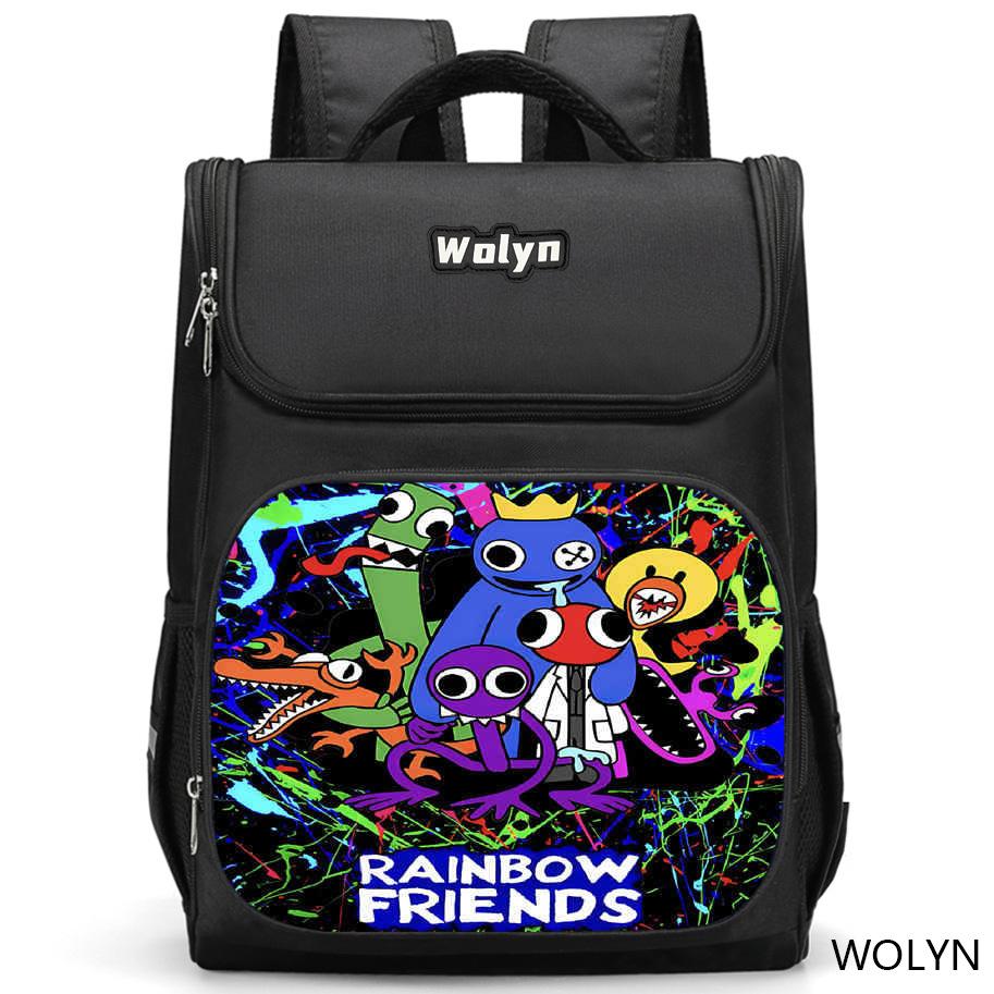 Rainbow Friends Schultasche, Hochwertig, Lässig, Verschleißfest, Großes Fassungsvermögen, Rückenschutz und Anti-Buckel, Eine Must-Have Leichte Schultasche small size (grades 1-2)